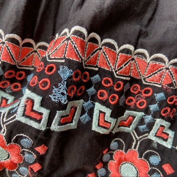 French Connection Floral Embroidered Tiered Boho Maxi Skirt - Picture 12 of 16